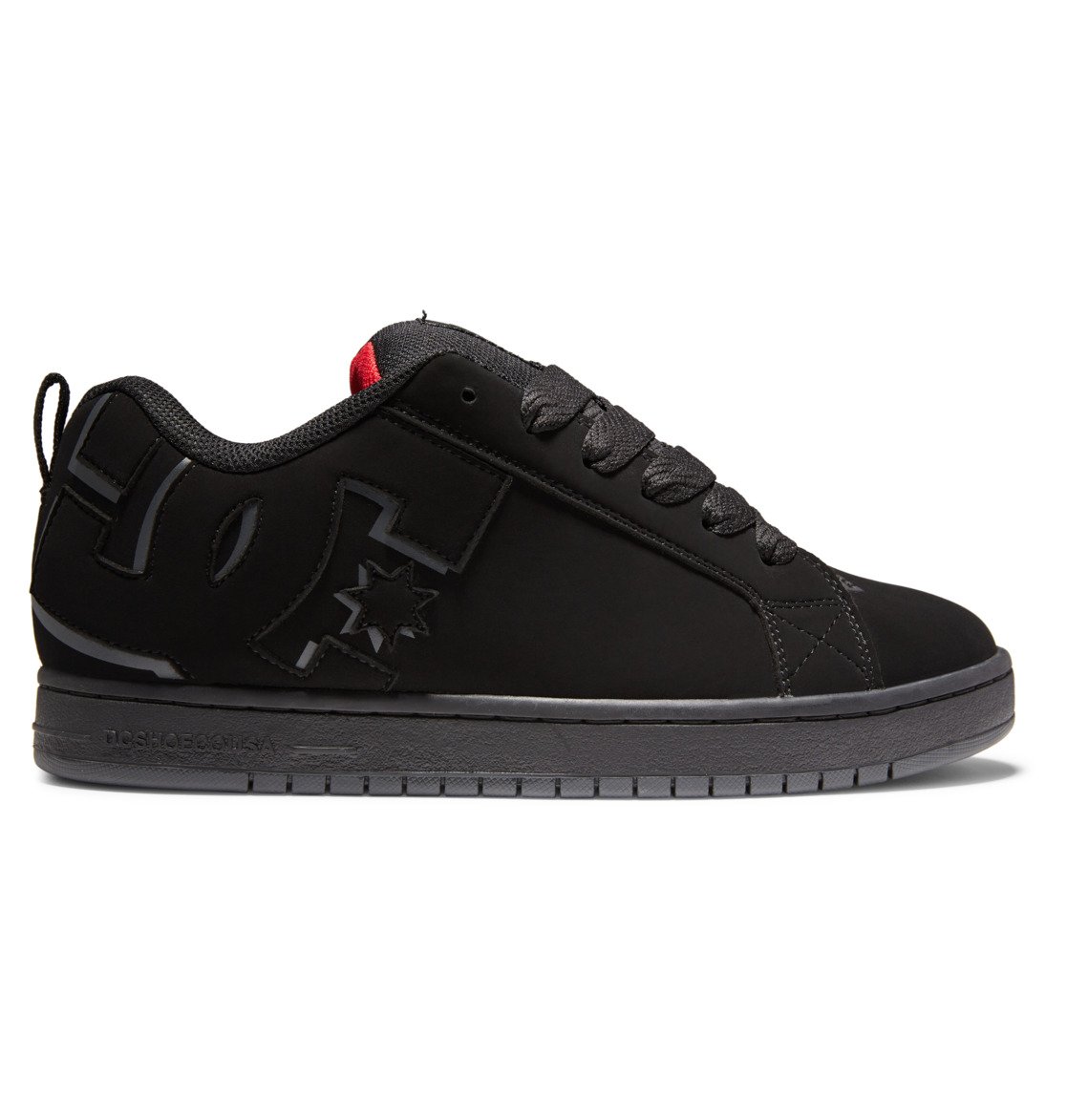 Baskets DC Shoes Court Graffik Noir Rouge Homme | NGS-46660617