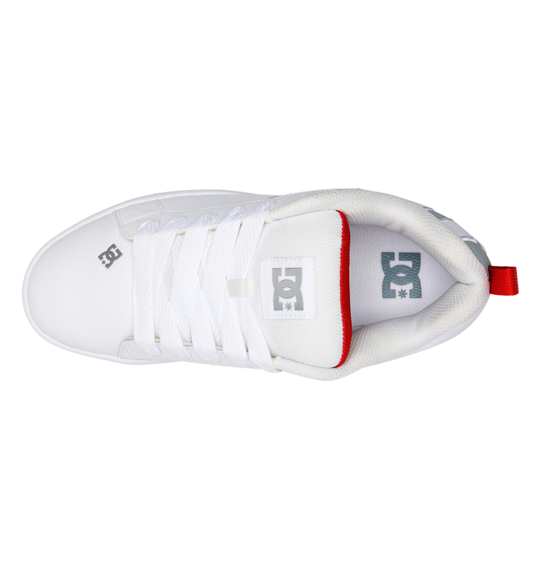 Baskets DC Shoes Court Graffik Blanche Grise Rouge Homme | EPI-89396234