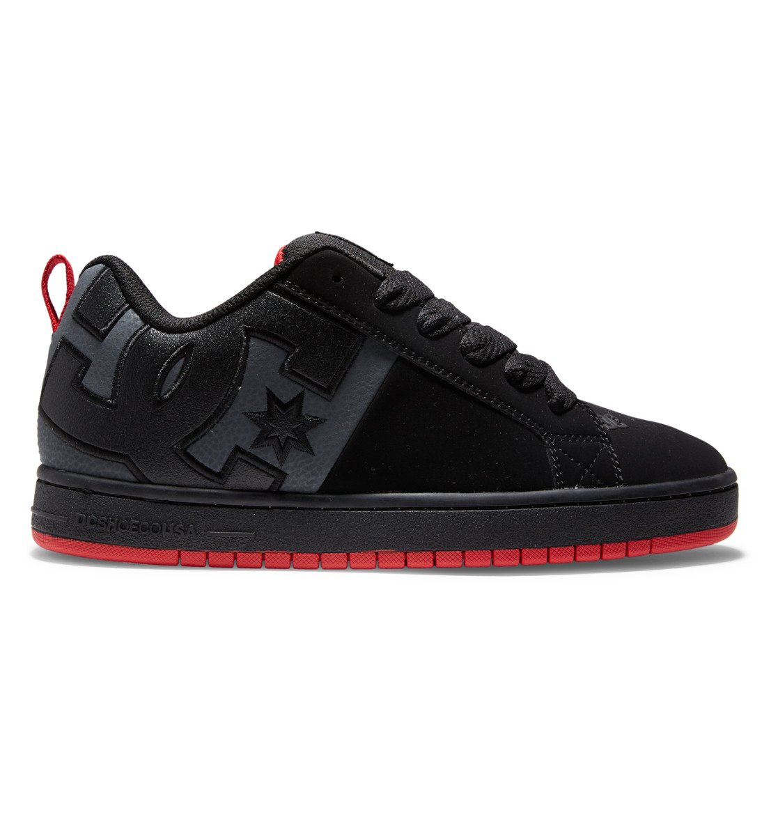 Baskets DC Shoes Court Graffik Noir Grise Rouge Homme | NOJ-18588727