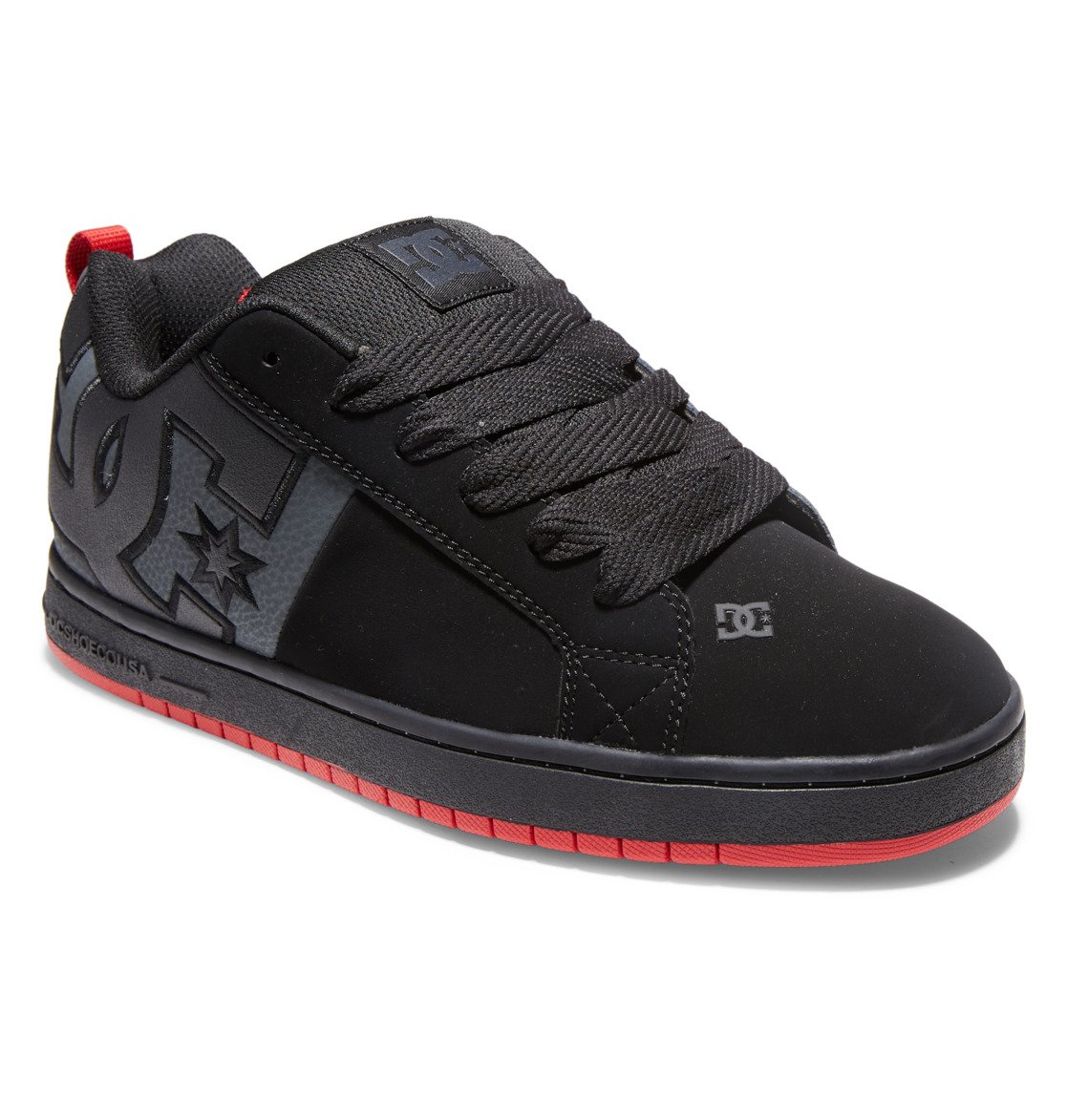 Baskets DC Shoes Court Graffik Noir Grise Rouge Homme | NOJ-18588727