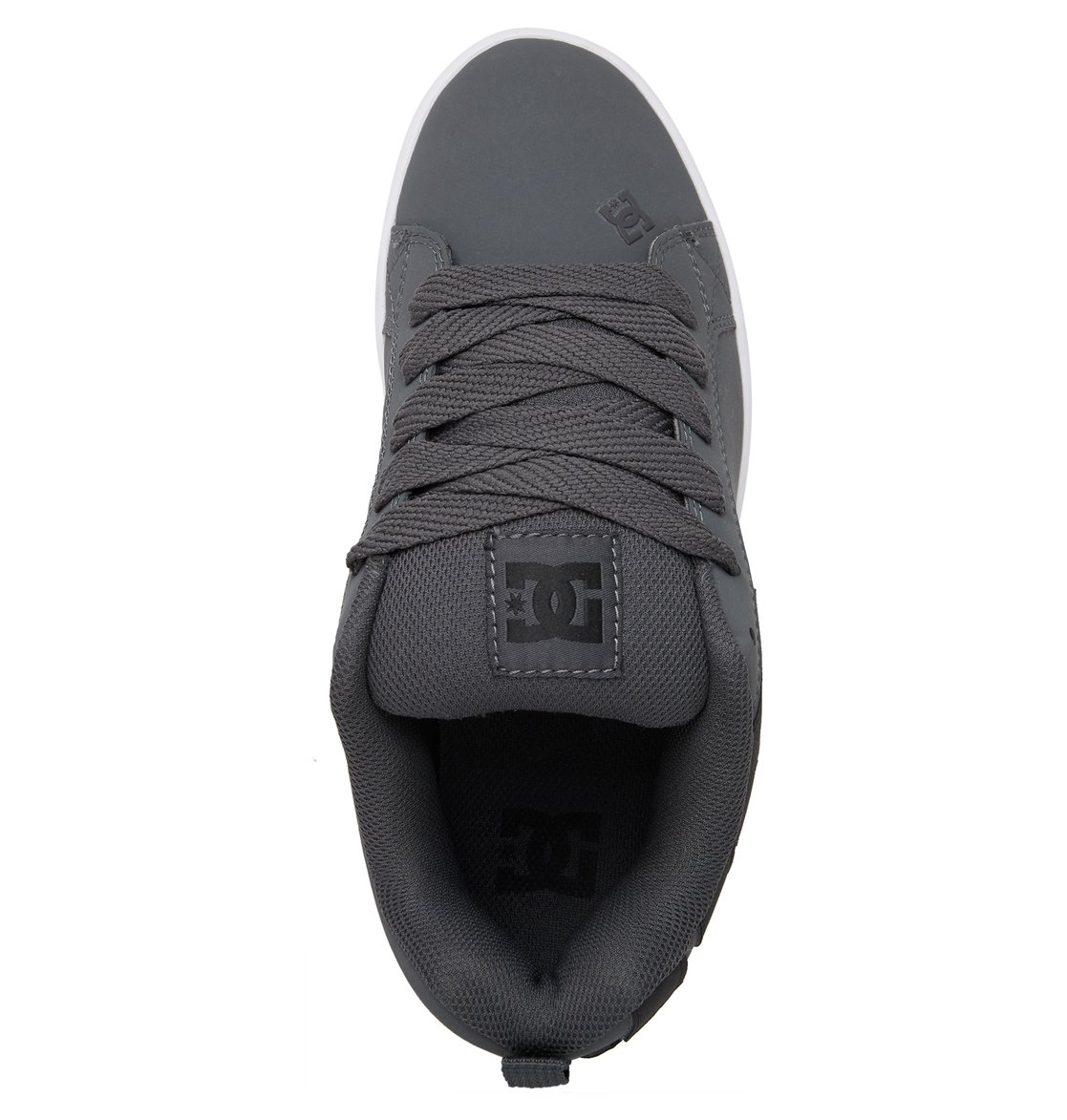 Baskets DC Shoes Court Graffik Grise Noir Blanche Homme | ABY-52911882