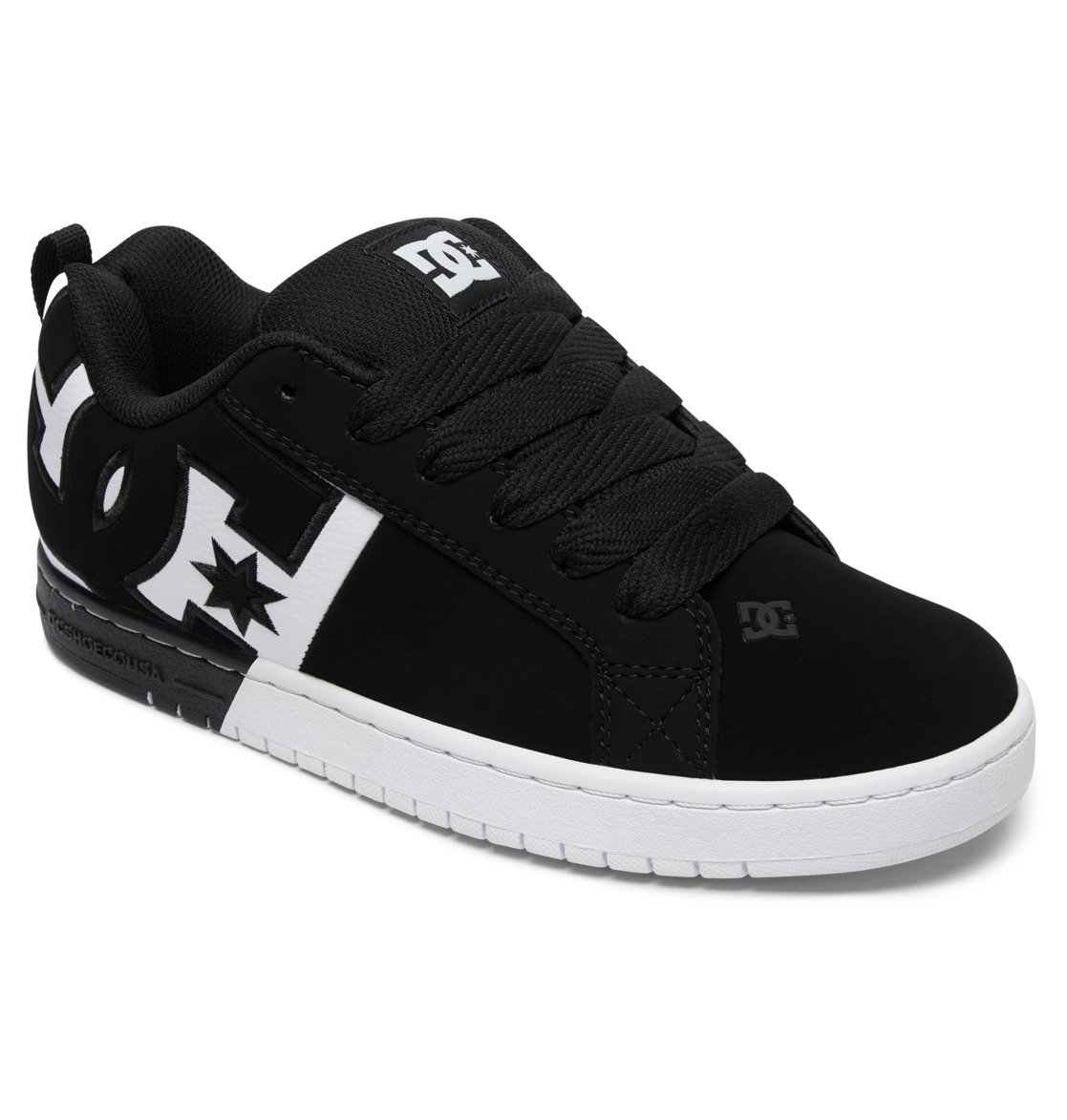 Baskets DC Shoes Court Graffik Noir Blanche Homme | VIB-80906061