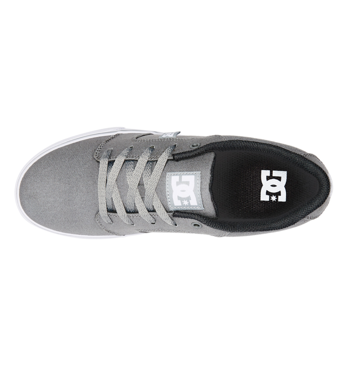 Baskets DC Shoes Anvil Tela Grise Blanche Homme | NON-29762896