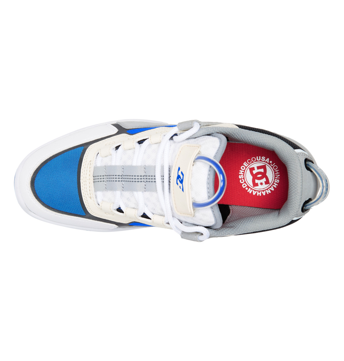 Chaussure Skate DC Shoes Metric Shanahan Grise Blanche Bleu Homme | FCI-96012341