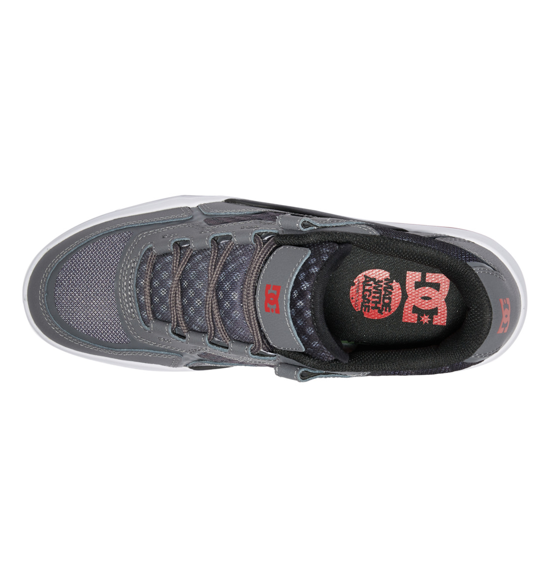 Chaussure Skate DC Shoes Metric Grise Noir Rouge Homme | MSC-84804477