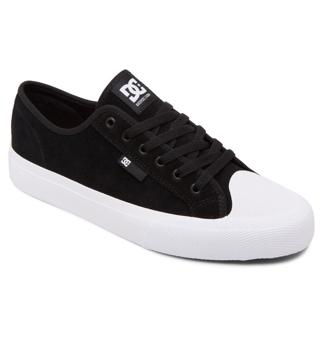 Chaussure Skate DC Shoes Manual RT S Daim Noir Blanche Homme | PCY-85856416