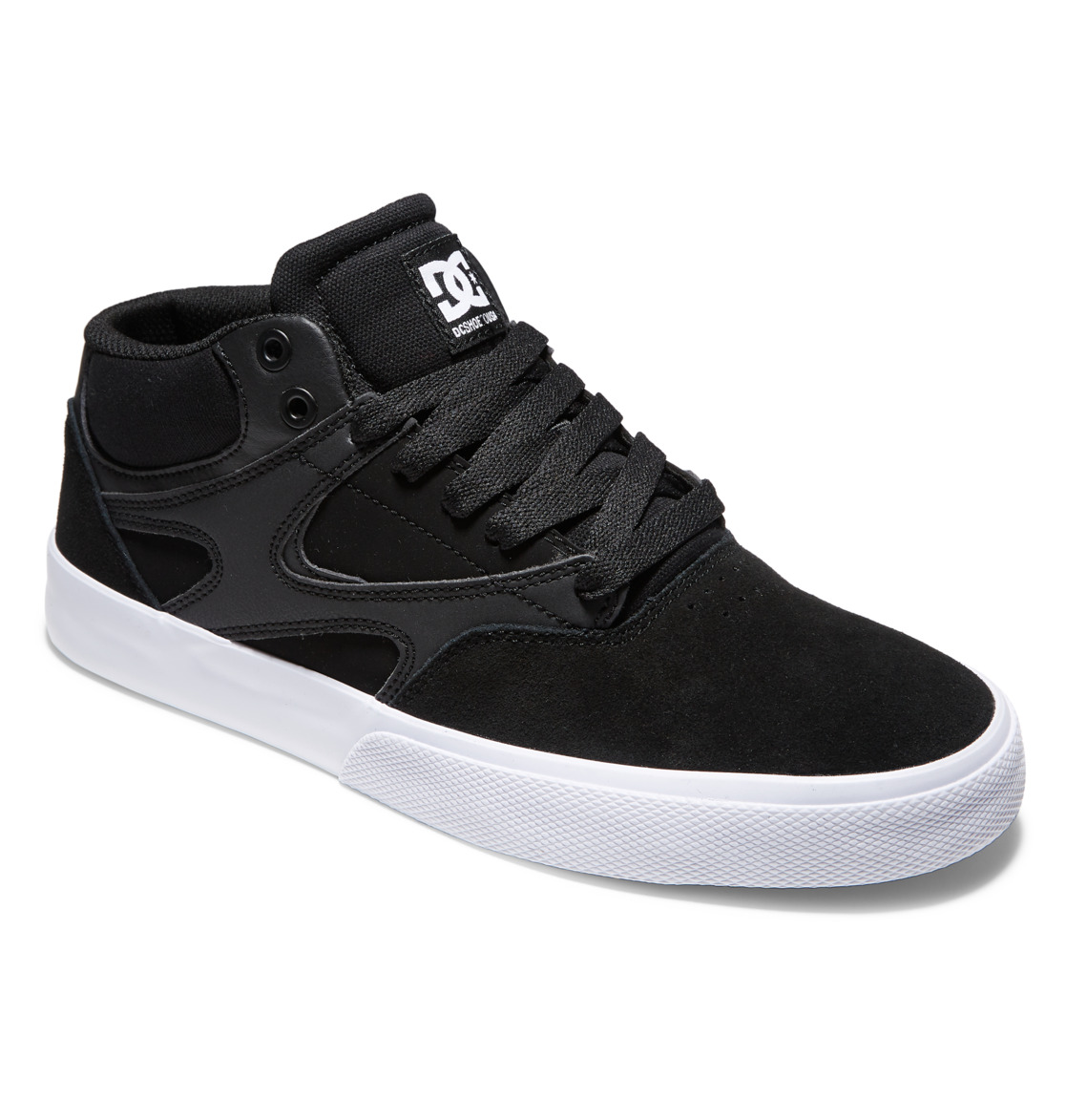 Chaussure Skate DC Shoes Kalis Vulc MID Mid-Top Noir Blanche Homme | MKD-14078346