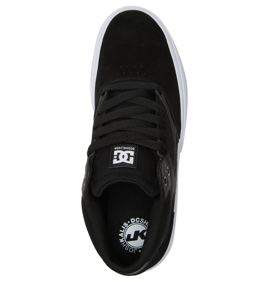 Chaussure Skate DC Shoes Kalis Vulc MID Mid-Top Noir Blanche Homme | MKD-14078346