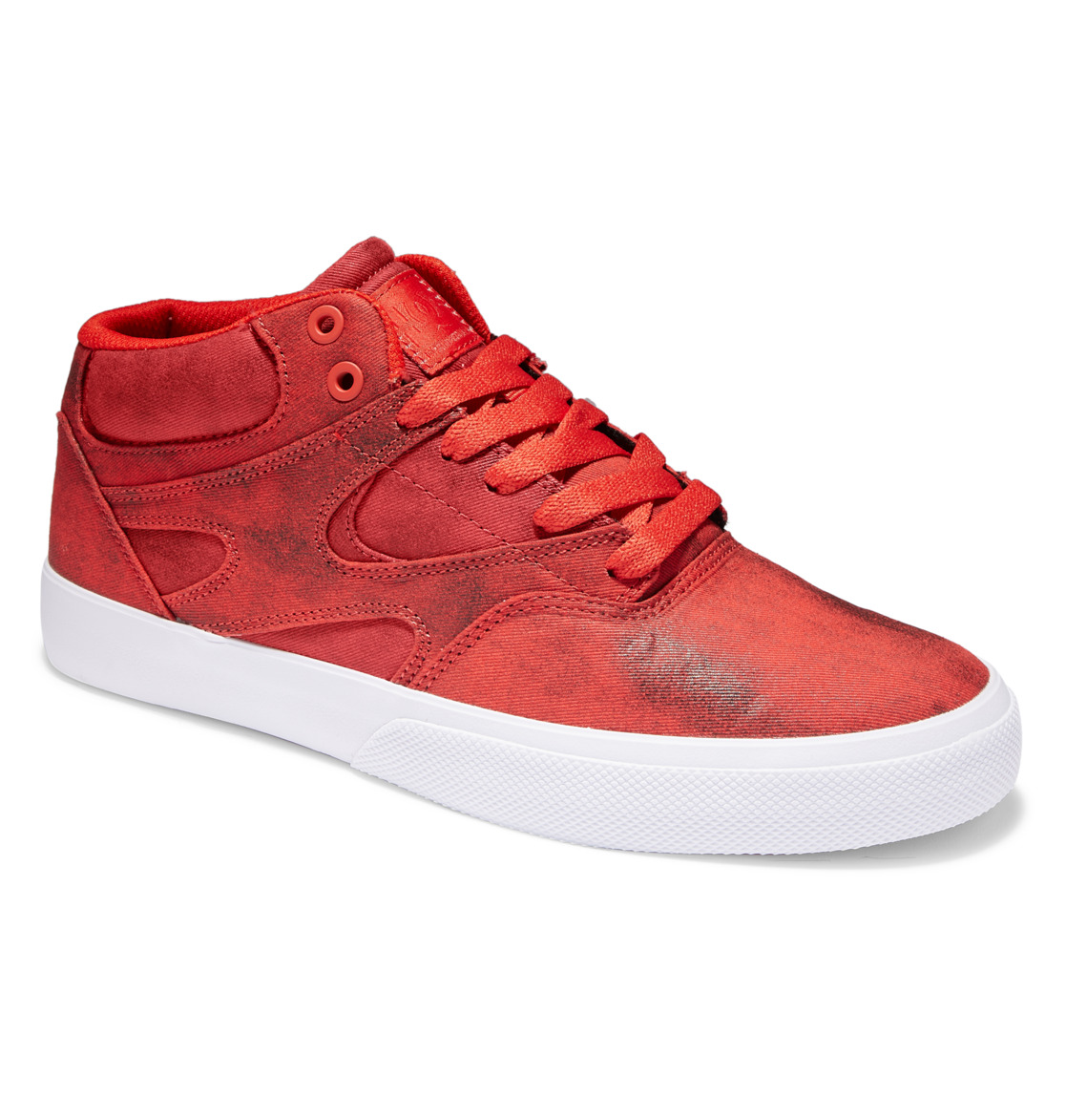 Chaussure Skate DC Shoes Kalis Vulc MID Mid-Top Rouge Homme | LOB-98009682