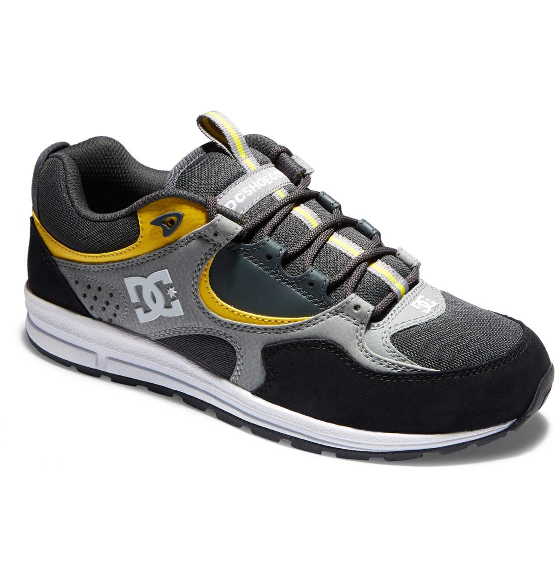 Chaussure Skate DC Shoes Kalis Lite Noir Grise Jaune Homme | HRF-16217968