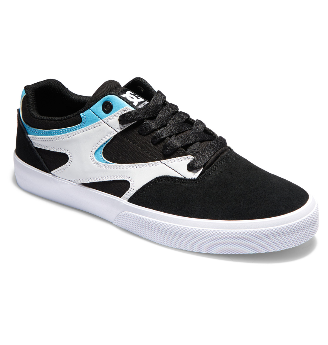 Chaussure Skate DC Shoes Kalis Vulc Noir Blanche Bleu Homme | KKK-10093456