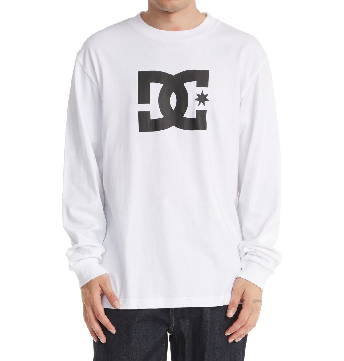 T Shirts DC Shoes DC Star Long Sleeve Blanche Homme | EEP-32627048