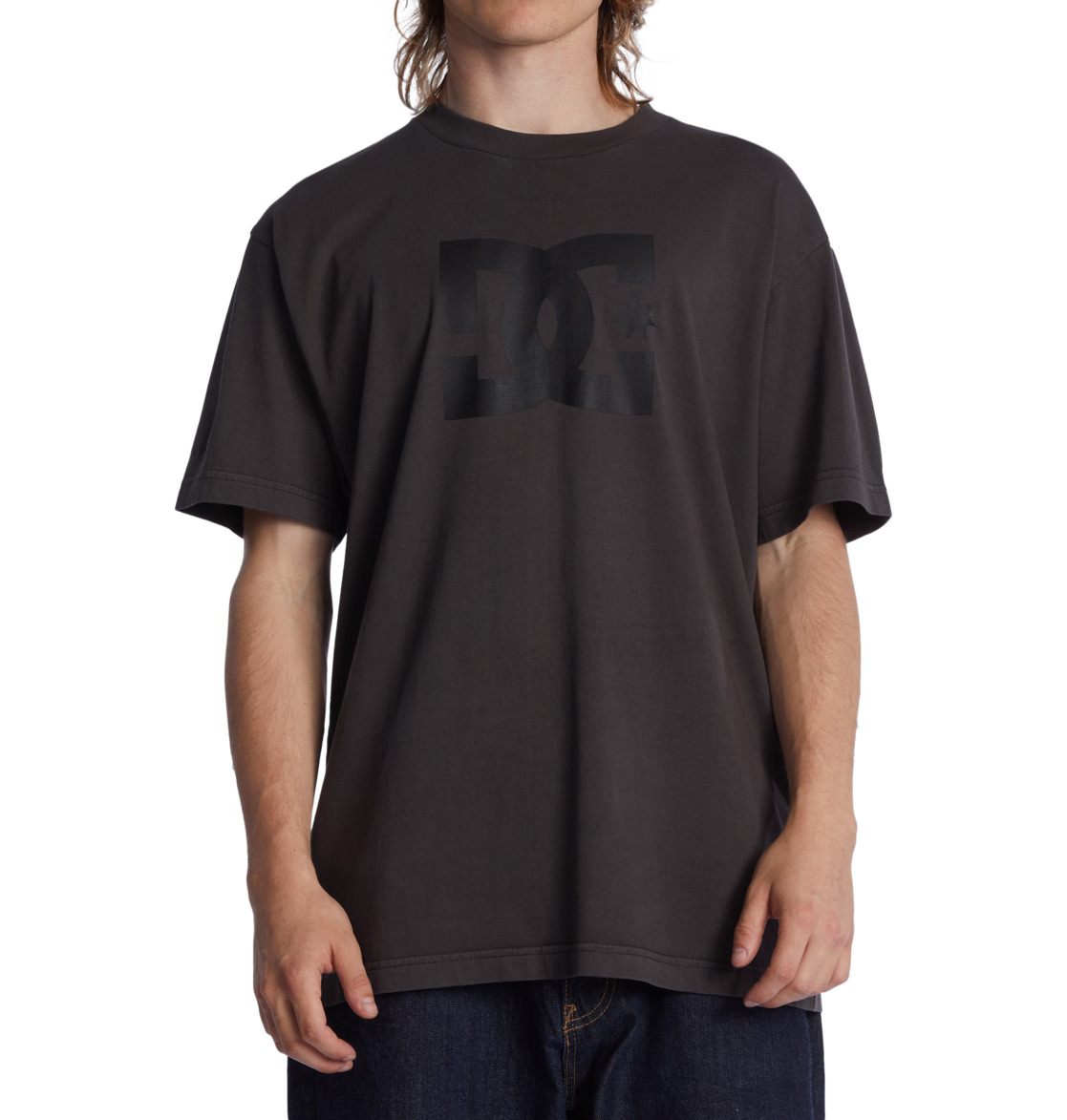 T Shirts DC Shoes DC Star Pigment Dye Noir Homme | AZU-06293241