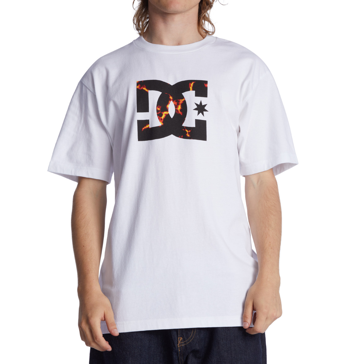 T Shirts DC Shoes DC Star Fill Heritage Blanche Homme | UHW-54267086