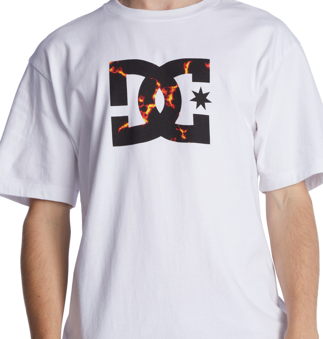 T Shirts DC Shoes DC Star Fill Heritage Blanche Homme | UHW-54267086