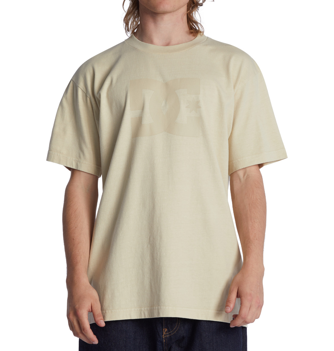 T Shirts DC Shoes DC Star Pigment Dye Kaki Homme | NNY-02365473