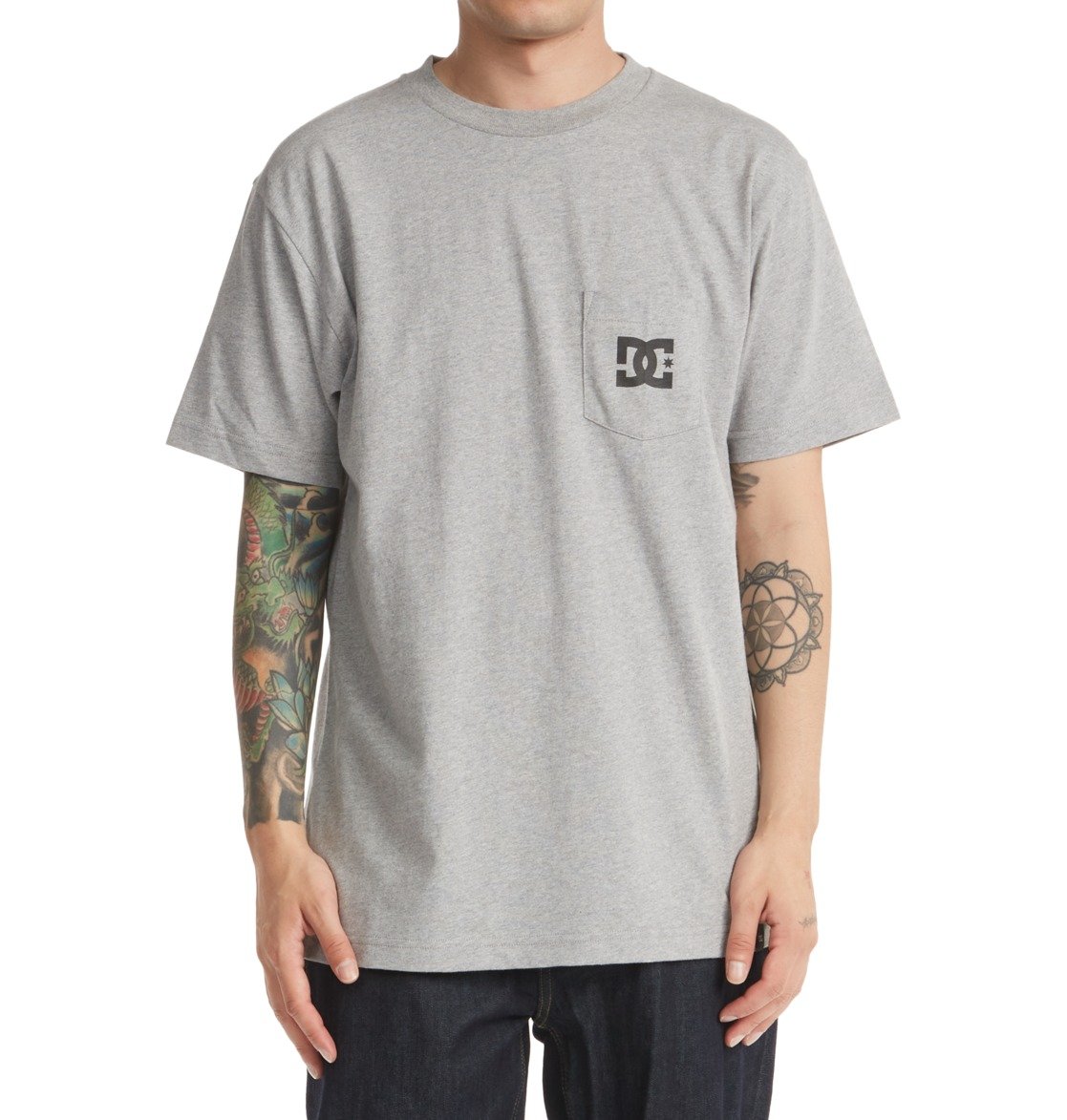 T Shirts DC Shoes DC Star Grise Homme | ABD-78869080