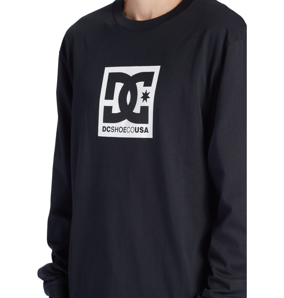 T Shirts DC Shoes DC Square Star Long Sleeve Noir Homme | ALW-94216009