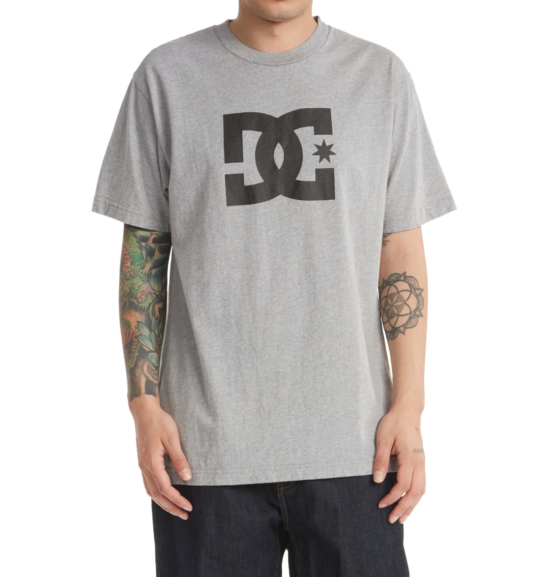 T Shirts DC Shoes DC Star Grise Homme | BZT-52868021