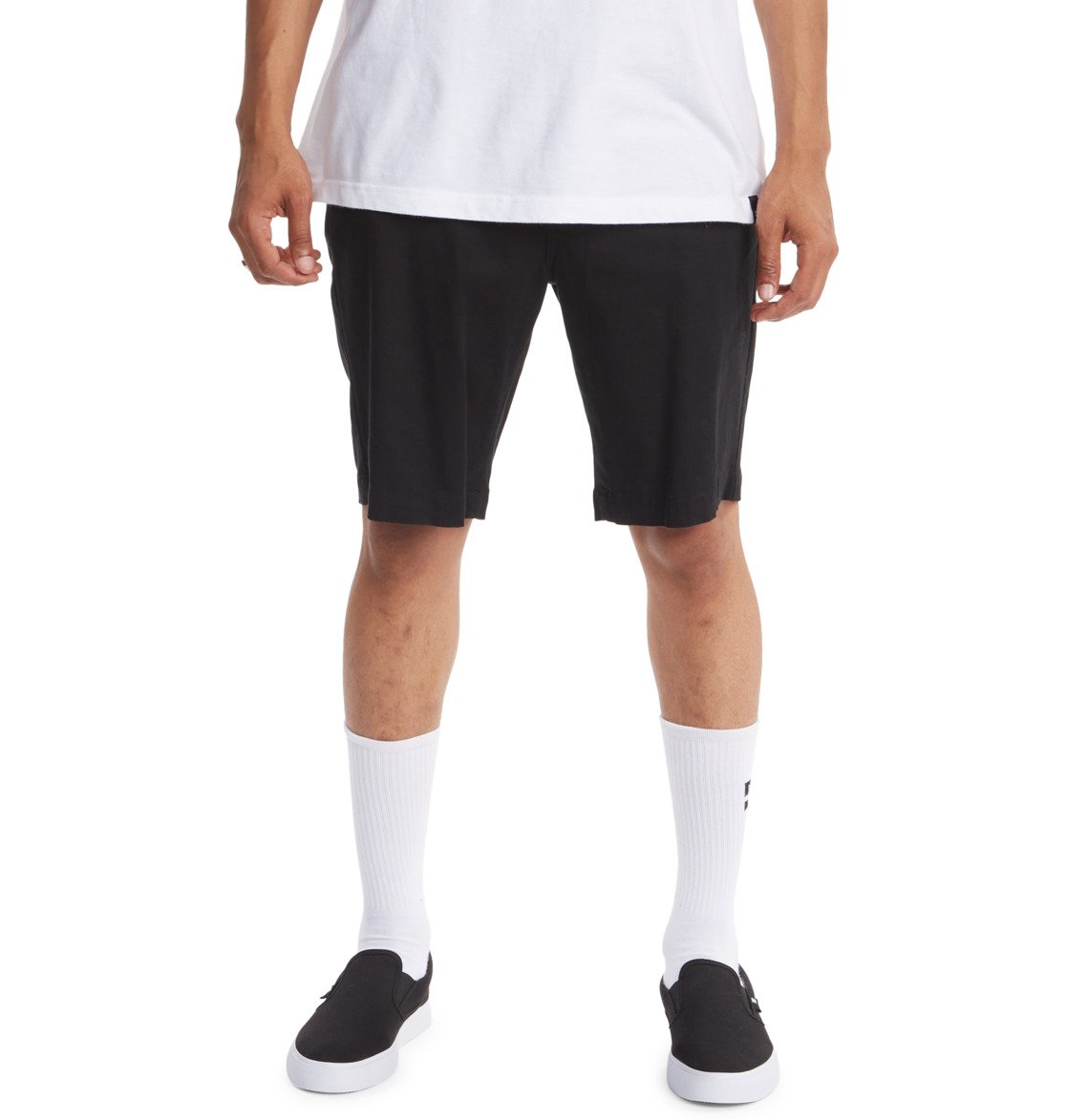 Shorts DC Shoes Worker Chino Noir Homme | CMY-20978462