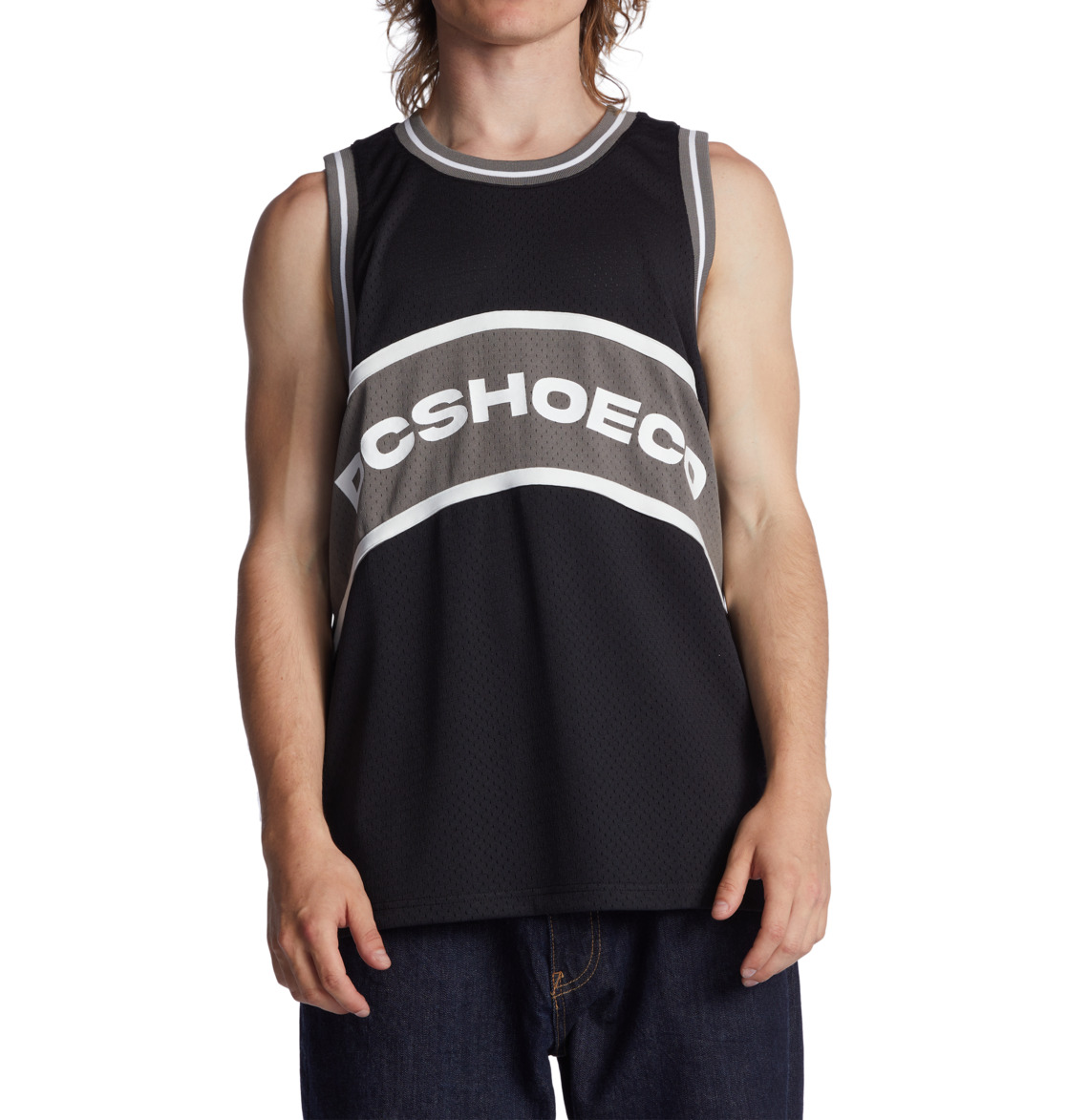 T Shirts DC Shoes Pastime Basketball Jersey Noir Homme | FIL-65592296