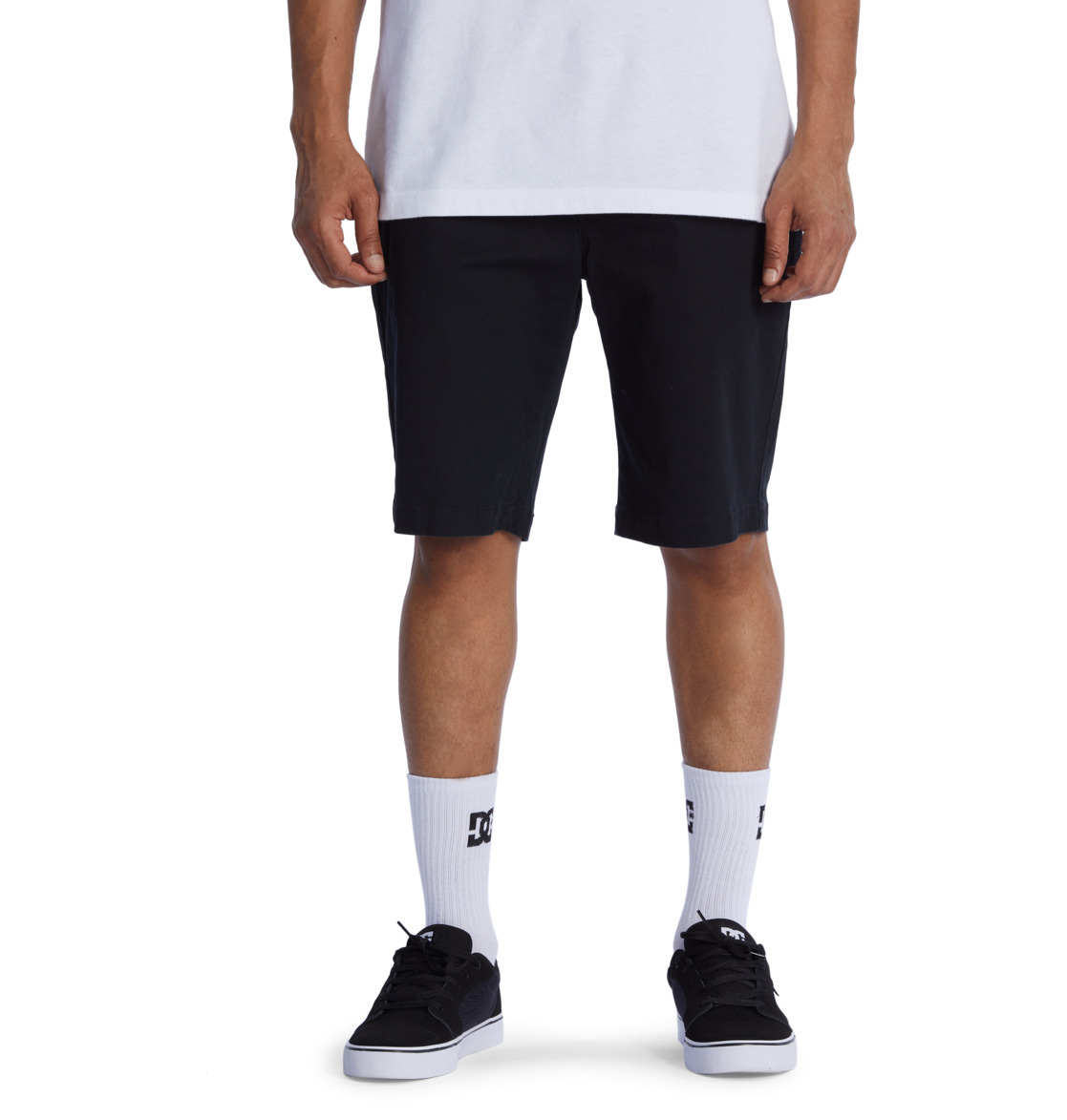 Shorts DC Shoes Worker Relaxed Chino Noir Homme | ALV-60464808