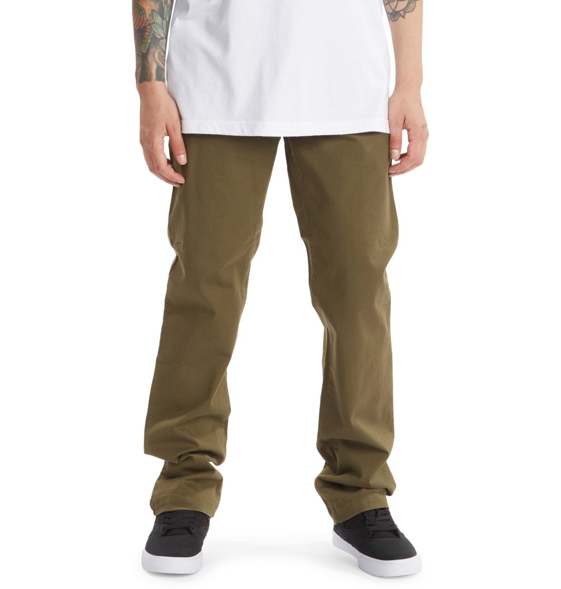 Pantalon DC Shoes Worker Chino Vert Foncé Homme | DBA-02640294