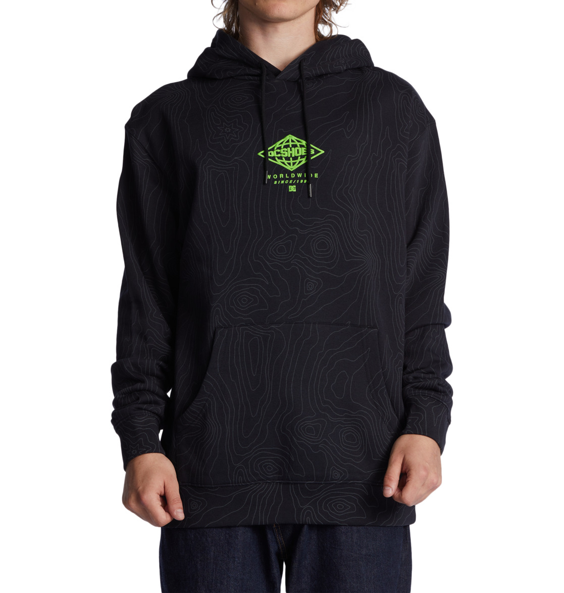 Sweat à Capuche DC Shoes Outland Noir Homme | GIT-82549131