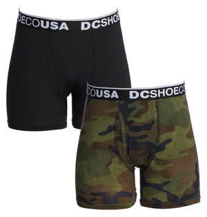 Slips DC Shoes The Performer 2-Pack Boxer Camouflage Noir Homme | CGU-08629875