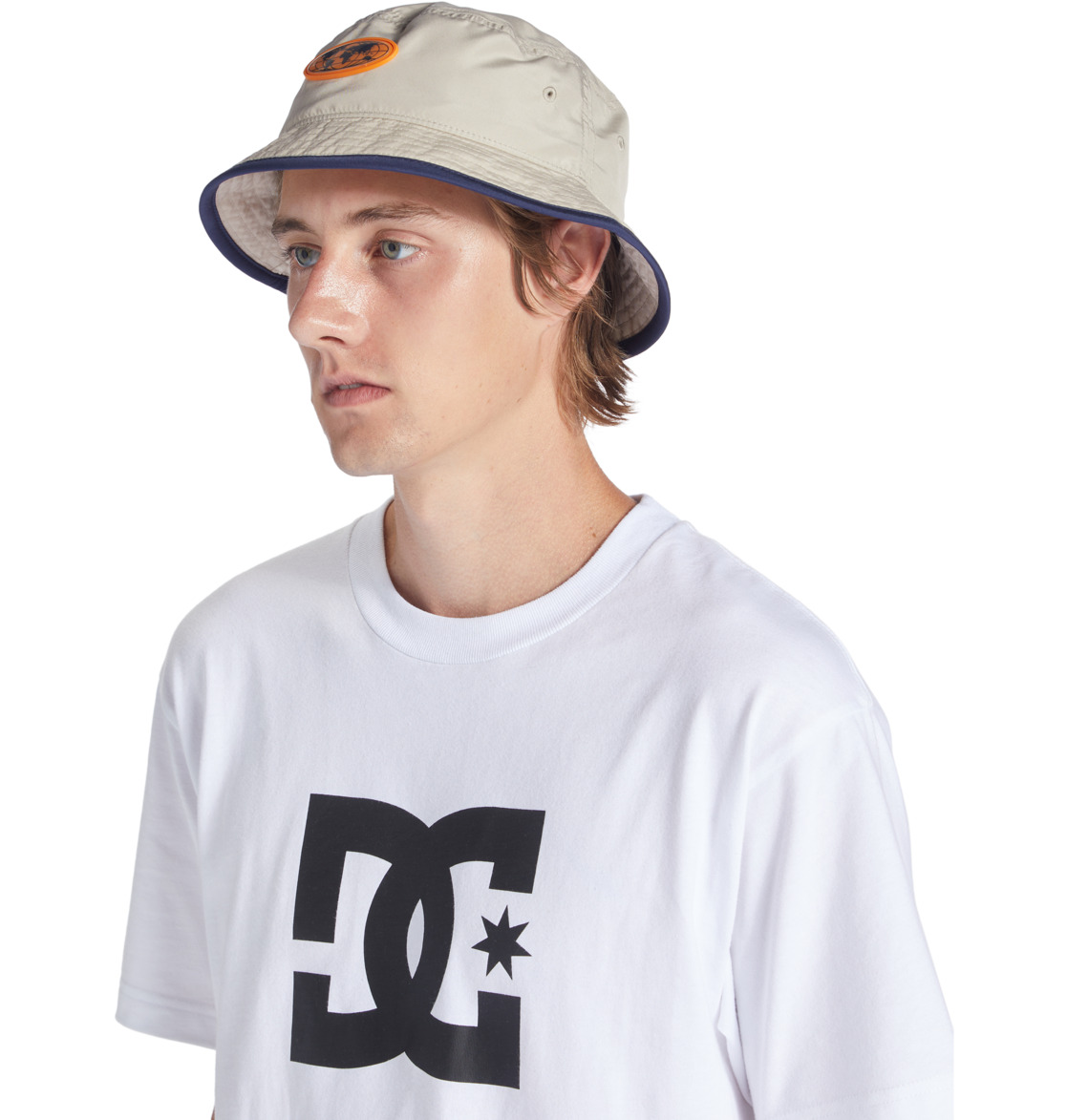 Chapeaux DC Shoes Butter Goods x DC Reversible Bucket Kaki Homme | VWZ-81552354