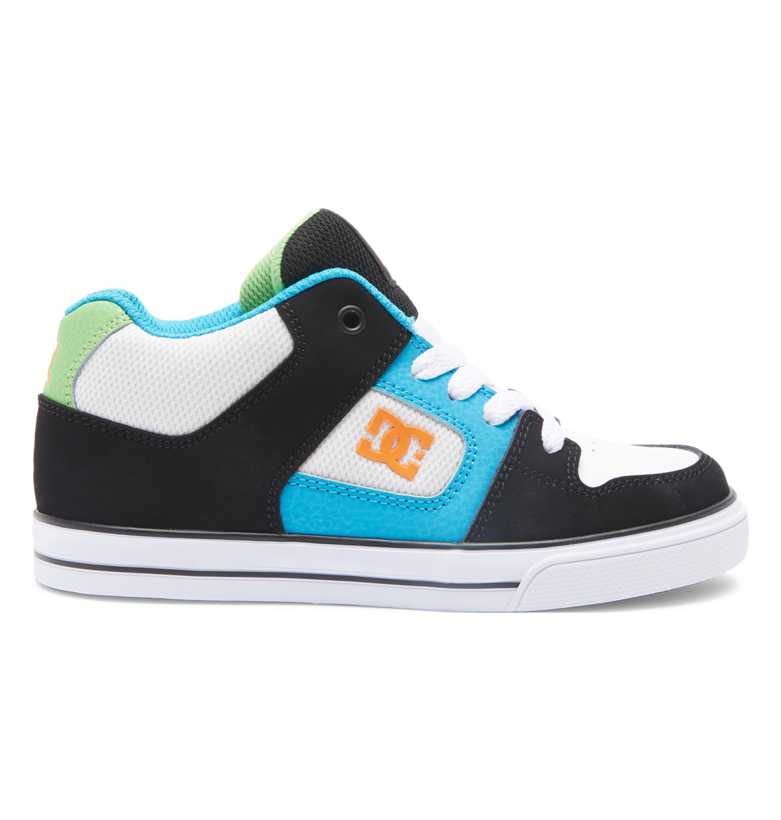 Baskets DC Shoes Pure MID Mid-Top Noir Blanche Bleu Enfant | AKA-92469524