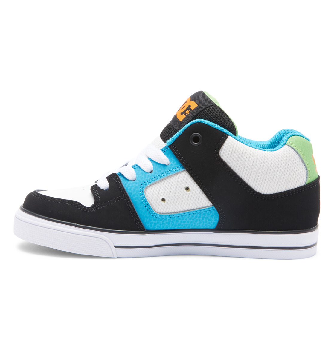 Baskets DC Shoes Pure MID Mid-Top Noir Blanche Bleu Enfant | AKA-92469524