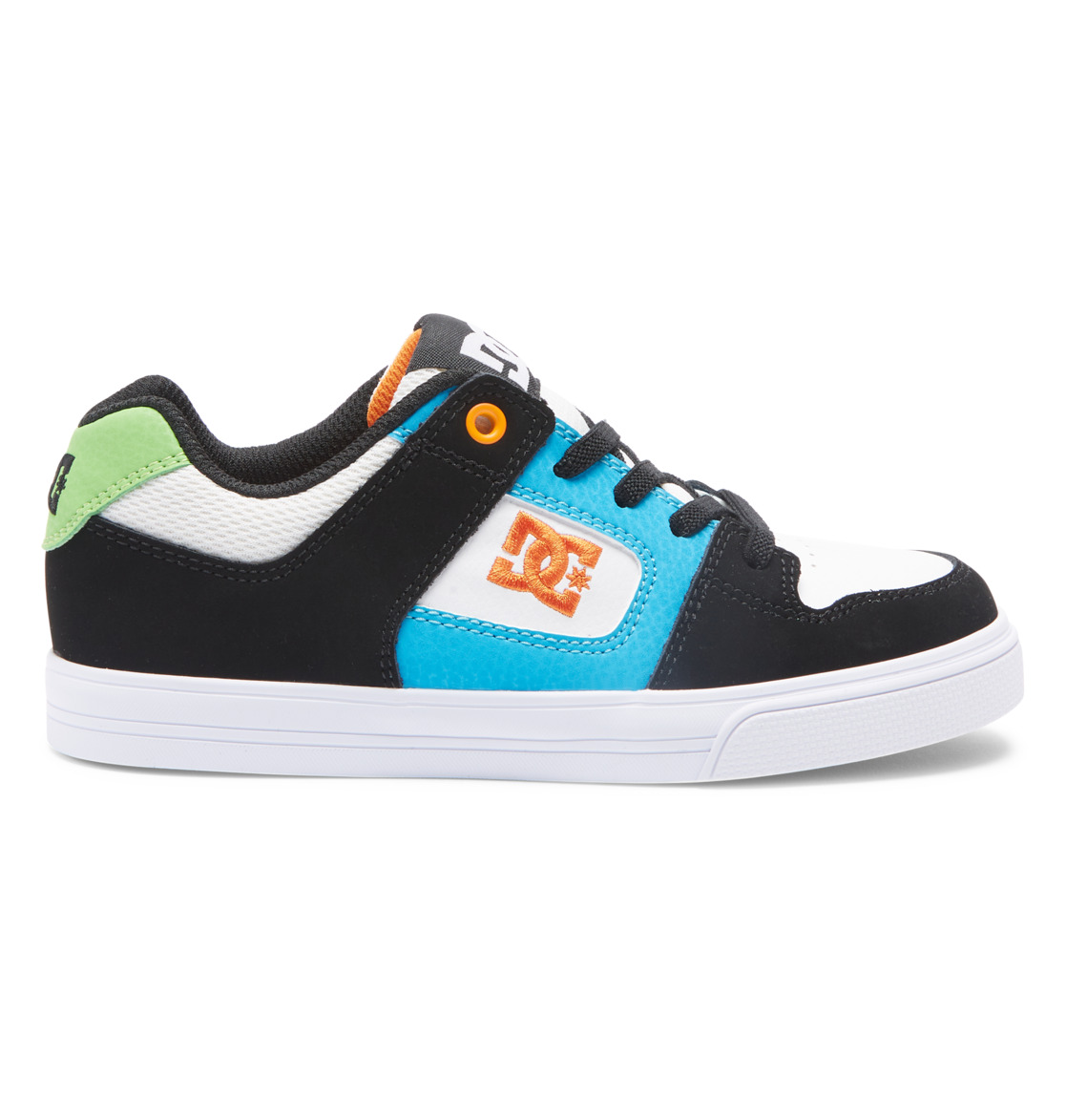 Baskets DC Shoes Pure Elastic Dentelle Blanche Noir Bleu Enfant | GBK-78552233