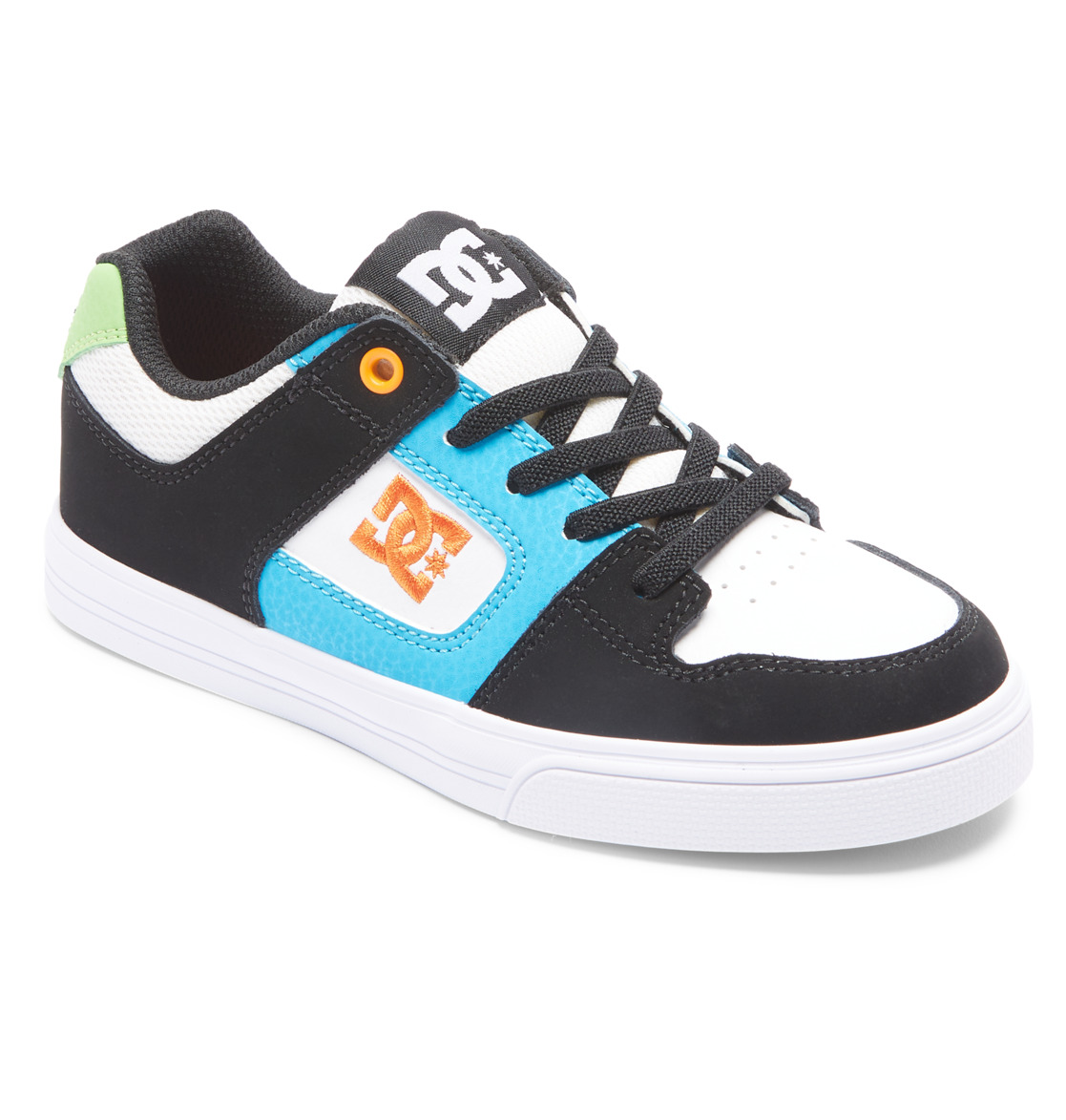 Baskets DC Shoes Pure Elastic Dentelle Blanche Noir Bleu Enfant | GBK-78552233