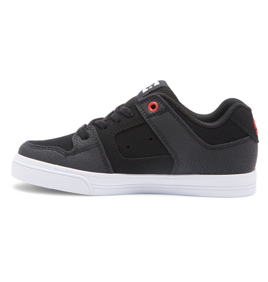 Baskets DC Shoes Pure Elastic Dentelle Rouge Grise Enfant | YCG-12085021