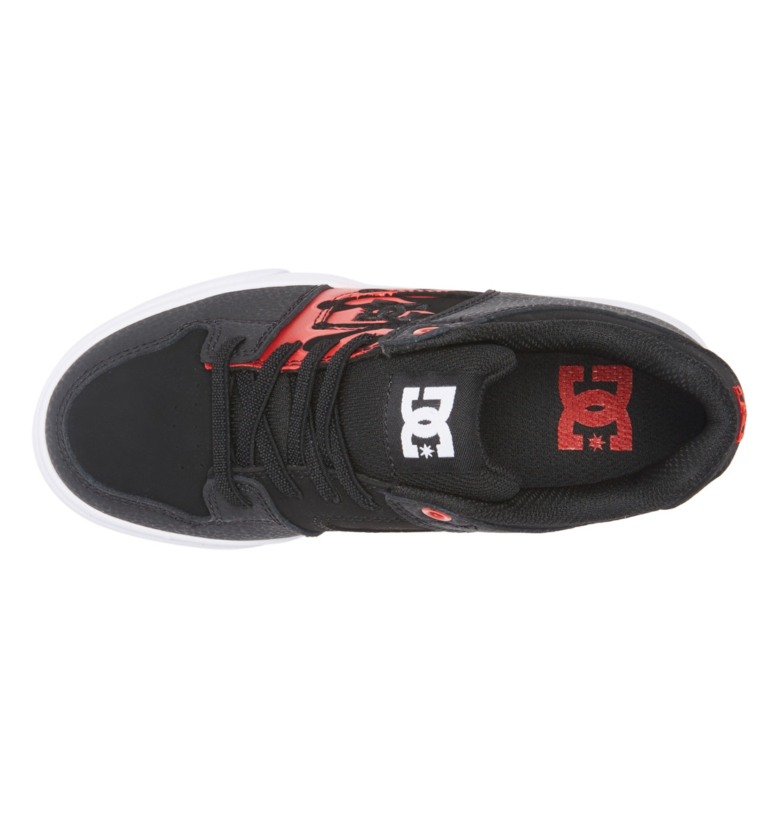 Baskets DC Shoes Pure Elastic Dentelle Rouge Grise Enfant | YCG-12085021