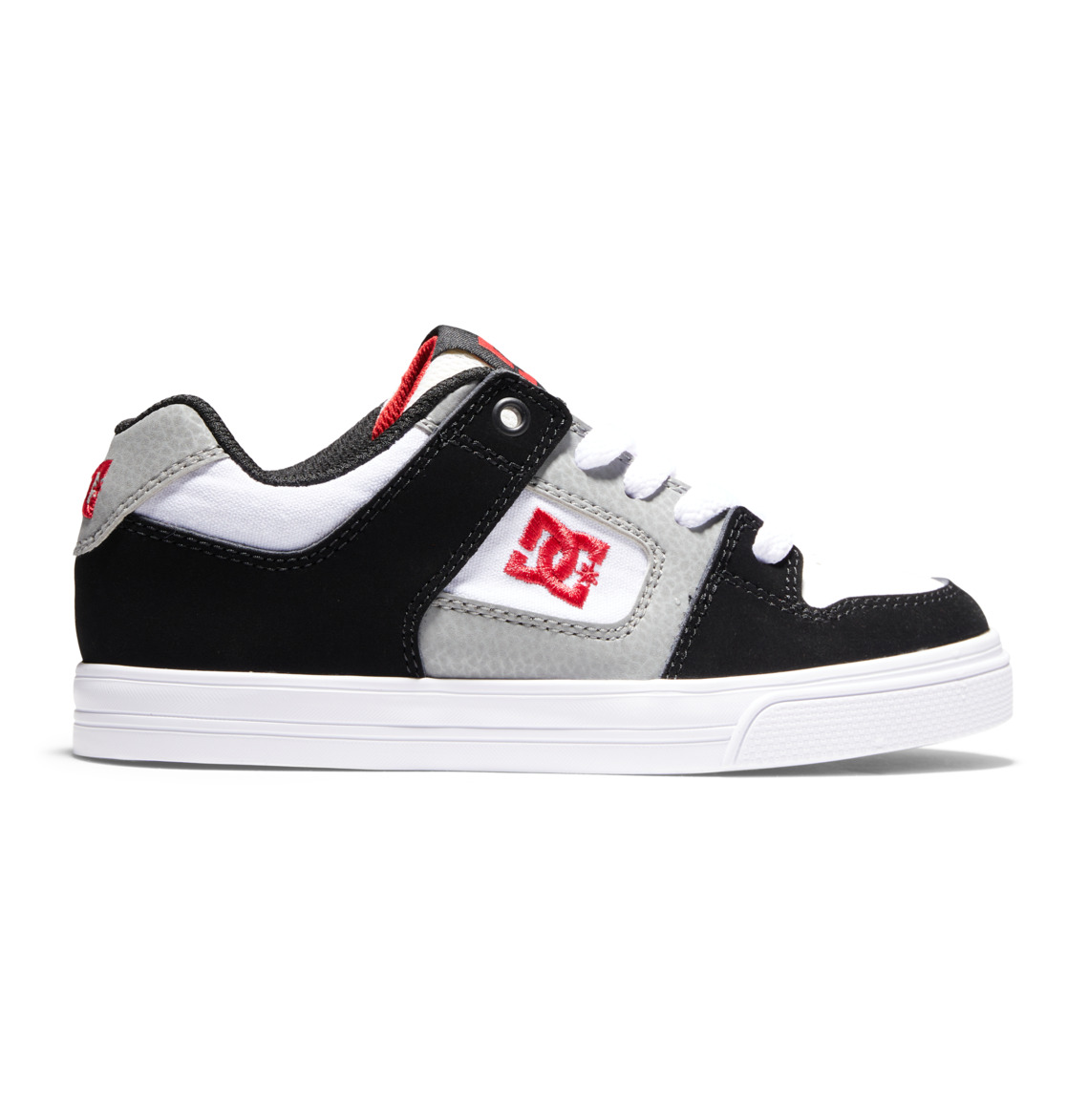 Baskets DC Shoes Pure Blanche Noir Rouge Enfant | VXQ-14856203