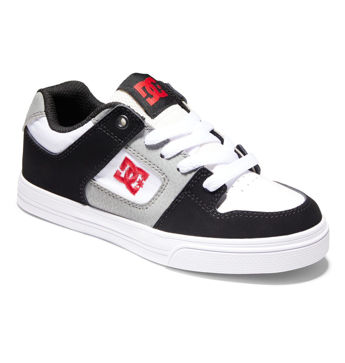 Baskets DC Shoes Pure Blanche Noir Rouge Enfant | VXQ-14856203