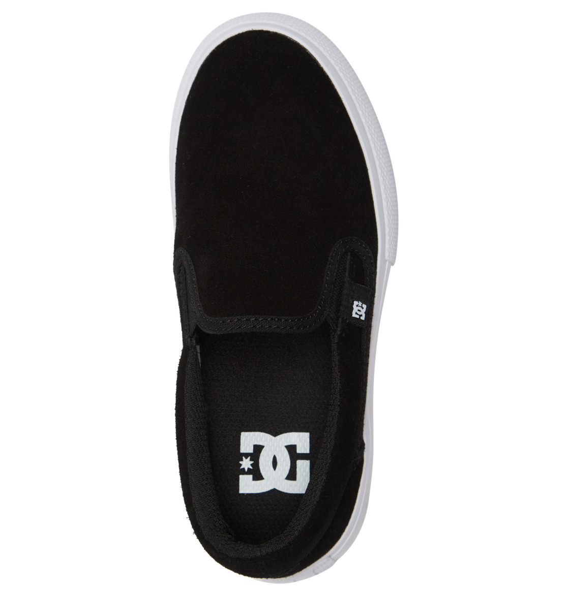 Baskets DC Shoes Manual Daim Noir Blanche Enfant | RJY-93529169