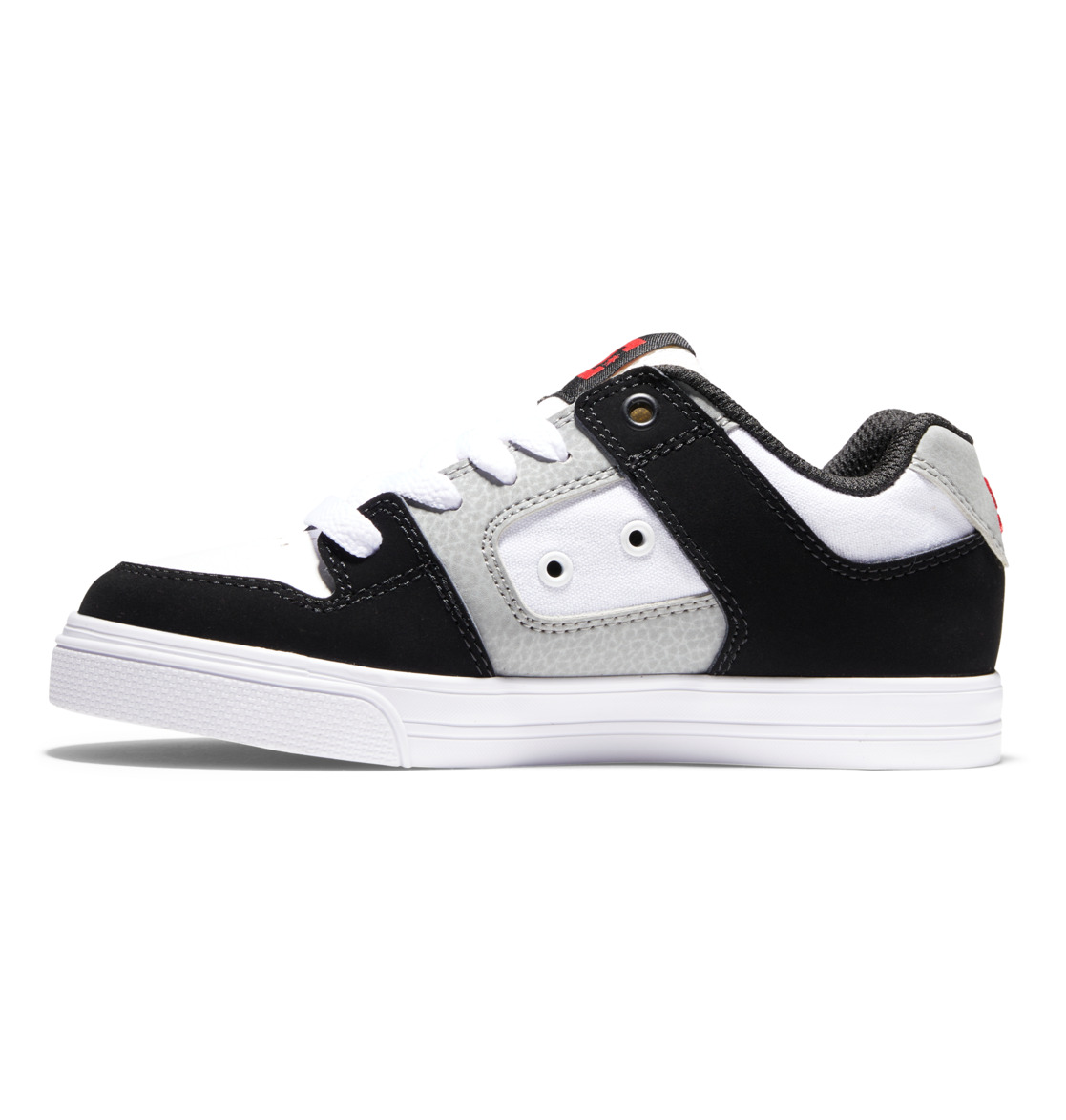 Baskets DC Shoes Pure Blanche Noir Rouge Enfant | VXQ-14856203