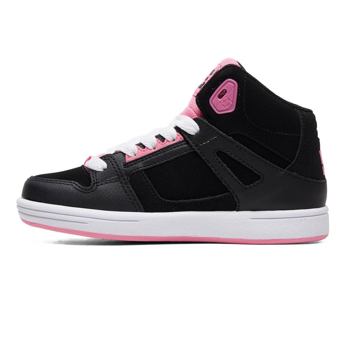 Baskets DC Shoes Pure High-Top Noir Rose Enfant | UFZ-98045660