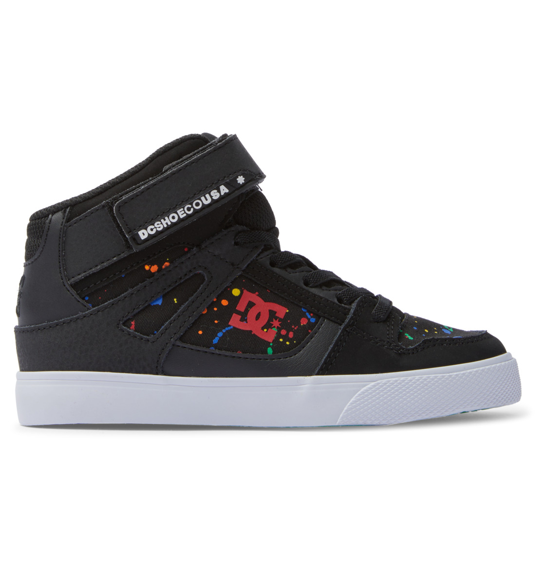 Baskets DC Shoes Pure High Elastic Dentelle High-Top Noir Enfant | ULI-56959926