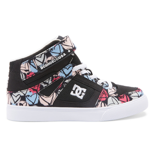 Baskets DC Shoes Pure High Elastic Dentelle High-Top Noir Multicolore Enfant | IIT-09273059