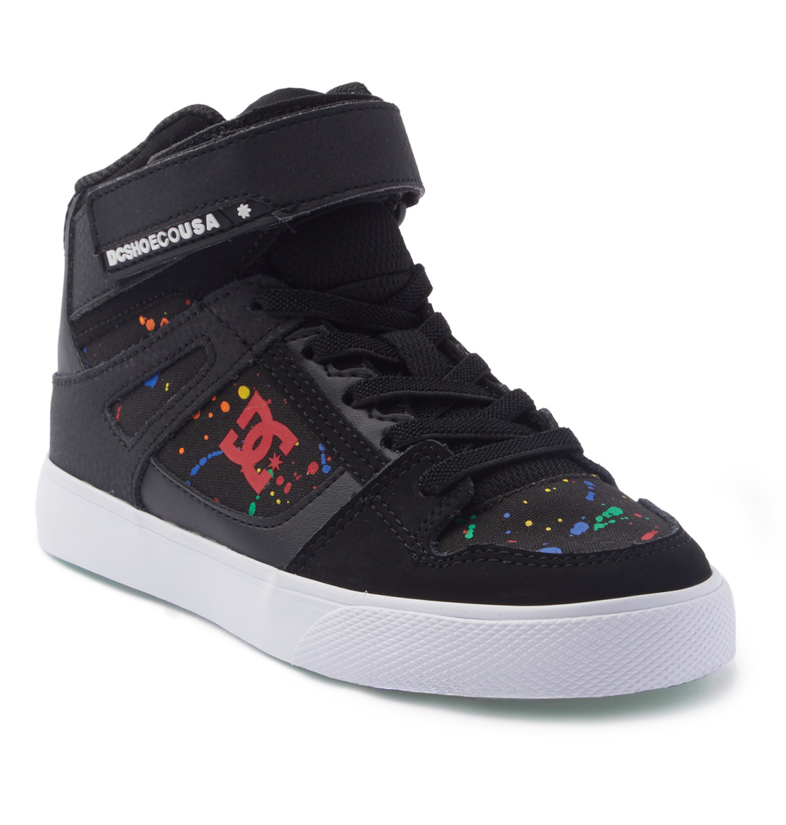 Baskets DC Shoes Pure High Elastic Dentelle High-Top Noir Enfant | ULI-56959926