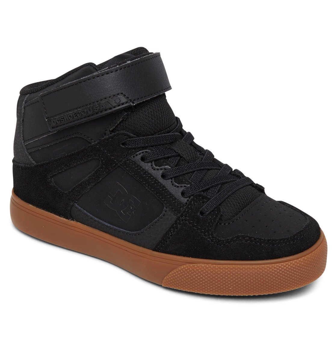 Baskets DC Shoes Pure High Elastic Dentelle High-Top Noir Enfant | SPO-95814724