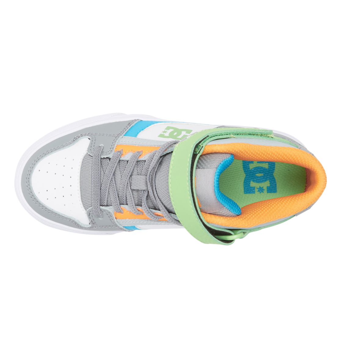 Baskets DC Shoes Pure High Elastic Dentelle High-Top Grise Blanche Enfant | WTE-68064654