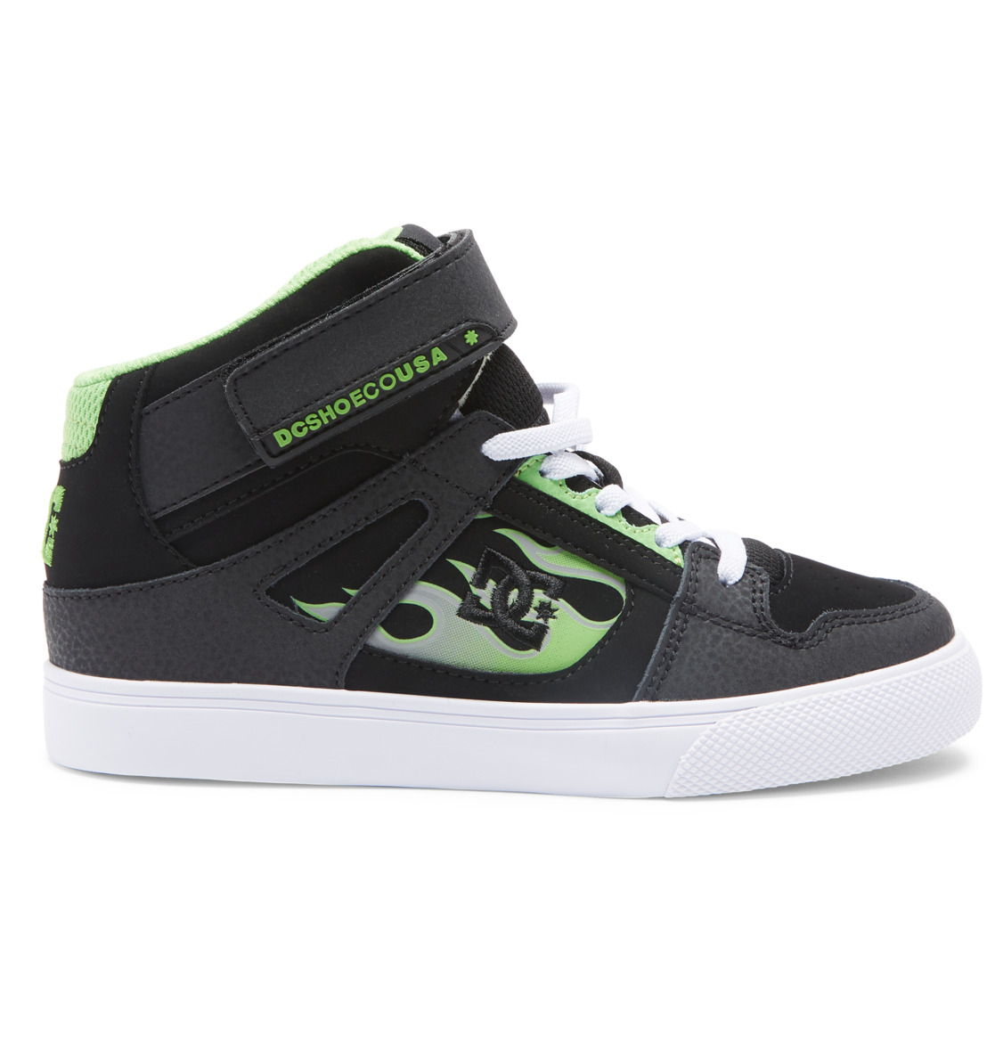 Baskets DC Shoes Pure High Elastic Dentelle High-Top Noir Grise Enfant | JNF-25013704