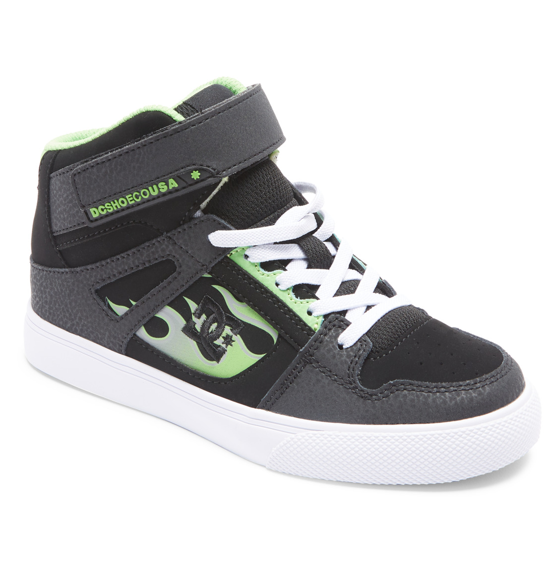 Baskets DC Shoes Pure High Elastic Dentelle High-Top Noir Grise Enfant | JNF-25013704