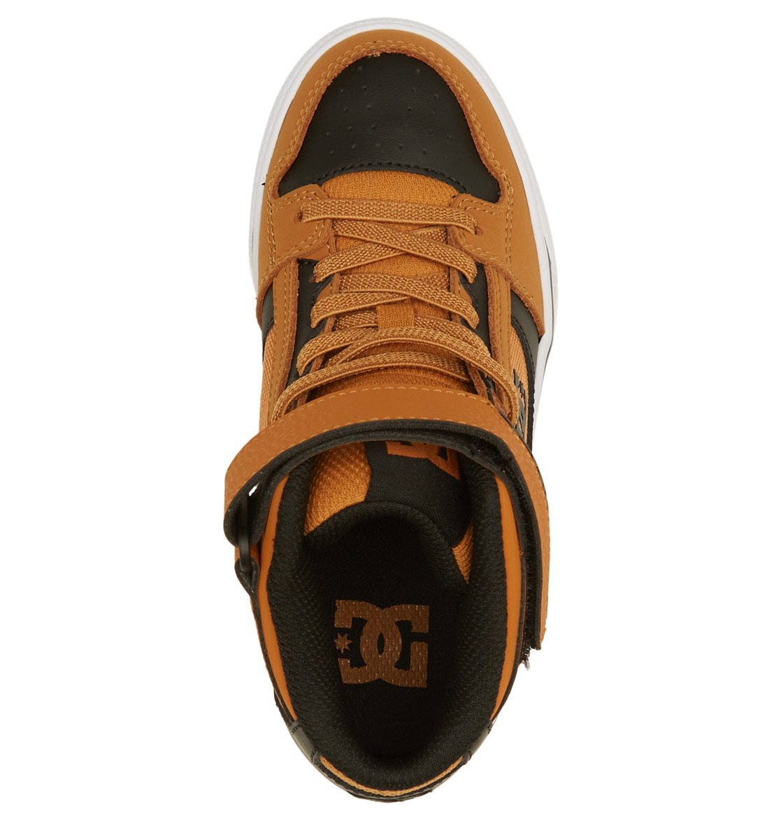 Baskets DC Shoes Pure High Elastic Dentelle High-Top Marron Noir Enfant | SSW-31622164