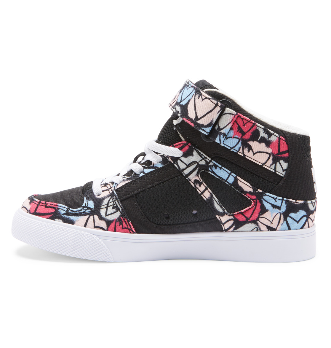 Baskets DC Shoes Pure High Elastic Dentelle High-Top Noir Multicolore Enfant | IIT-09273059